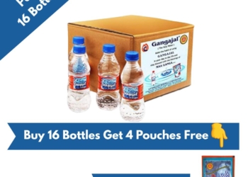 Pack of 16 Bottles containing 250 ML Gangajal in a bottle (250 ML * 16 Bottles = 1 Box)