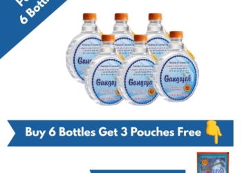 Pack of 6 Bottles containing 500 ML Gangajal in one bottle (500 ML * 6 Bottles = 1 Box)
