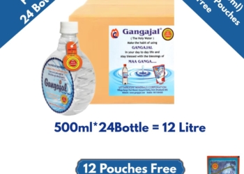 Pack of 24 Bottles containing 500 ml Gangajal in one bottle (500 ml * 24 Bottles = 1 Box)